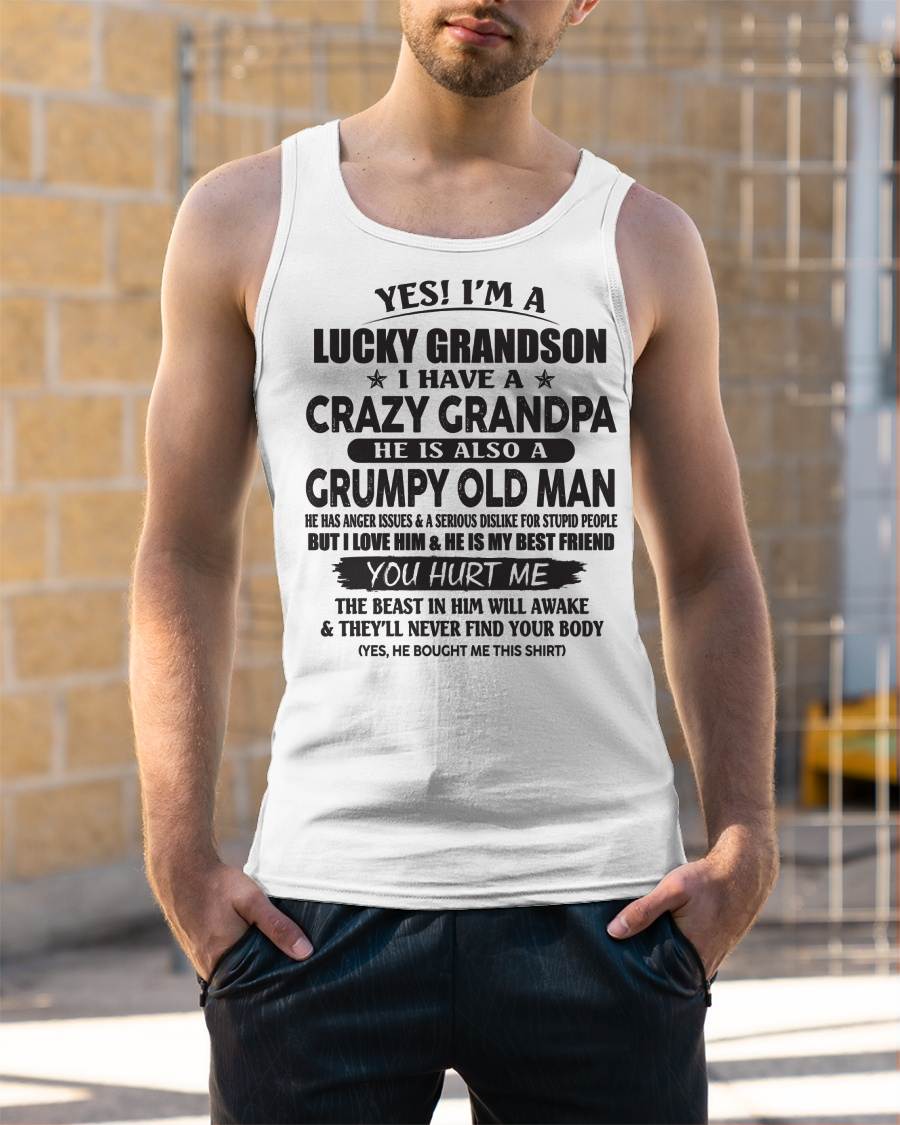 LUCKY GRANDSON OF CRAZY GRANDPA - PERFECT GIFT FROM GRANDPA - ntnt00 (SKU12-145-00)