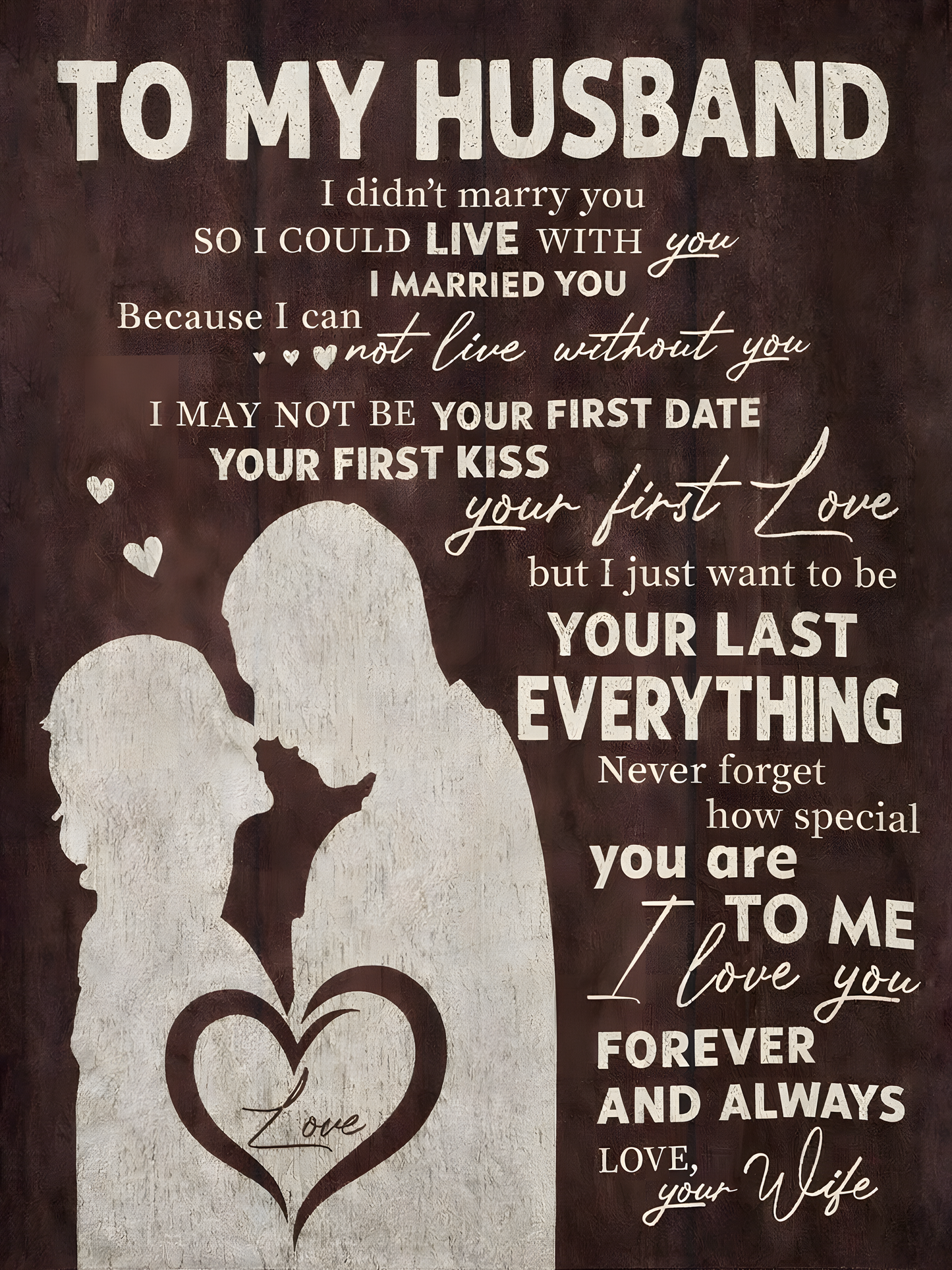 To My Husband Gift Blanket – From Wife With All My Heart