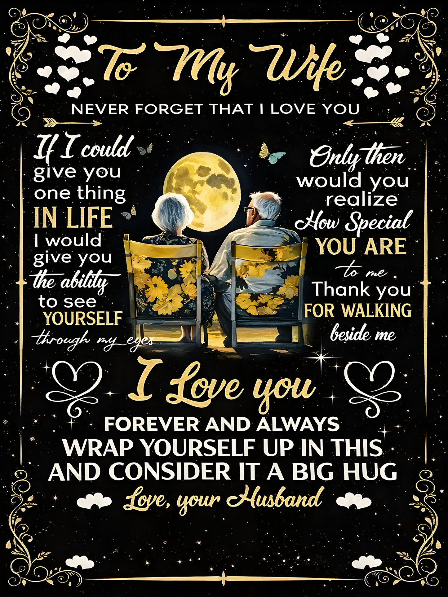 To My Wife Blanket – For The One And Only From Husband (SKU26B-01275)