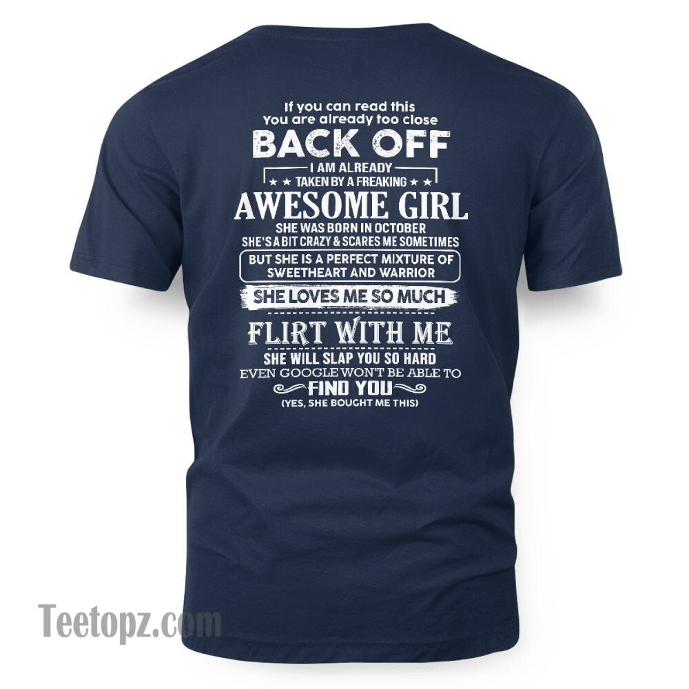 October – Awesome Girlfriend Born In October – Special gift for your Boyfriend – From Wife ntnt10 (SKU06-25-10)