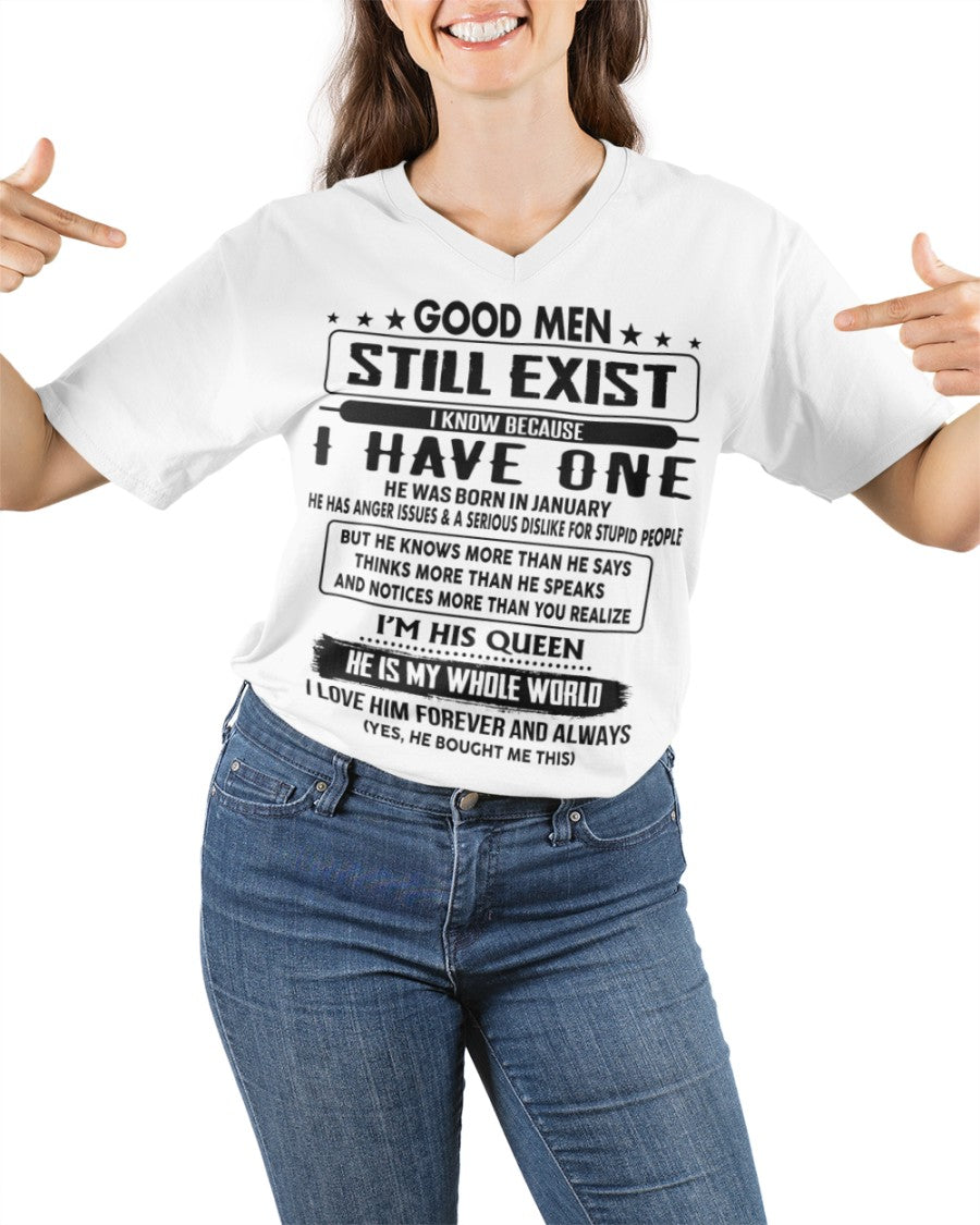 January - Good men Still Exist - gift for your girlfriend, wife from Husband - ntnt01 (SKU-GM-01)