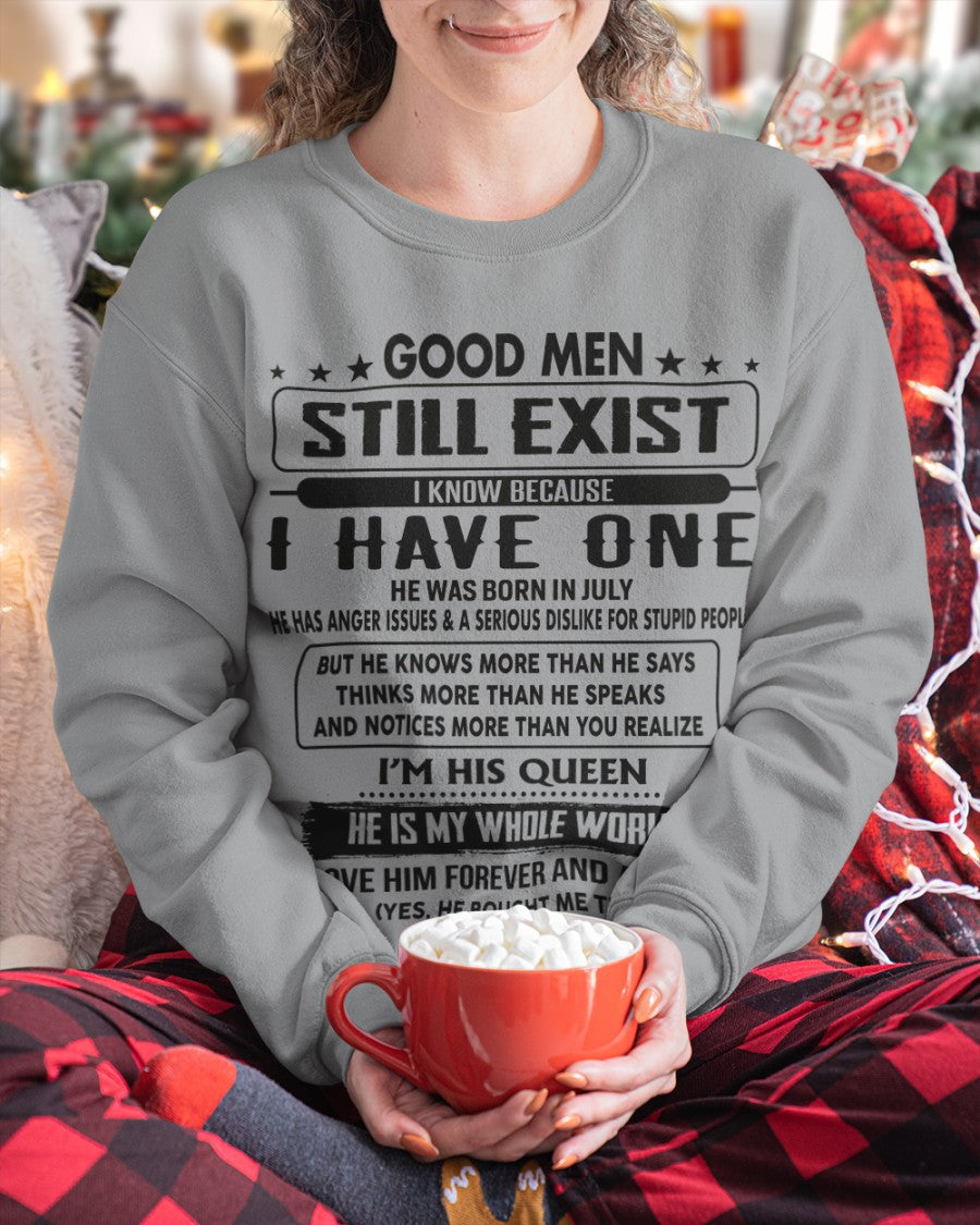 July - Good men Still Exist - gift for your girlfriend, wife from Husband - ntnt07 (SKU-GM-07)