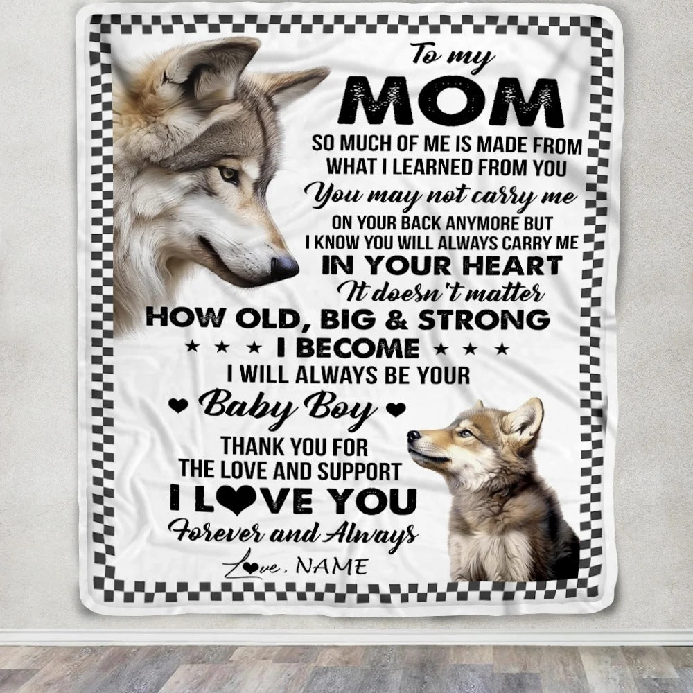 To My Mom Blanket – Wrapped In Love From Son