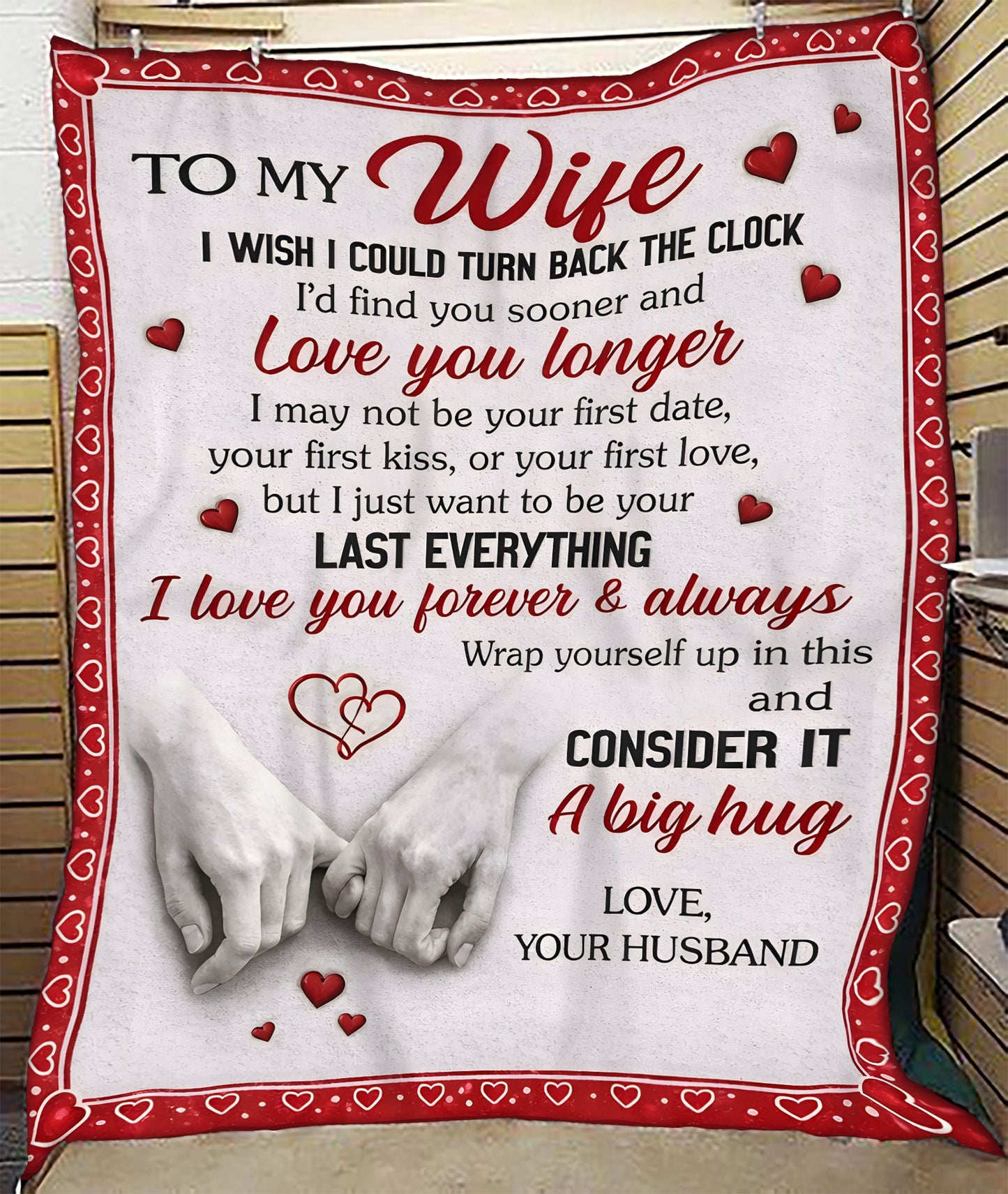 To My Wife Gift Blanket – From Husband With A Love That Never Fades