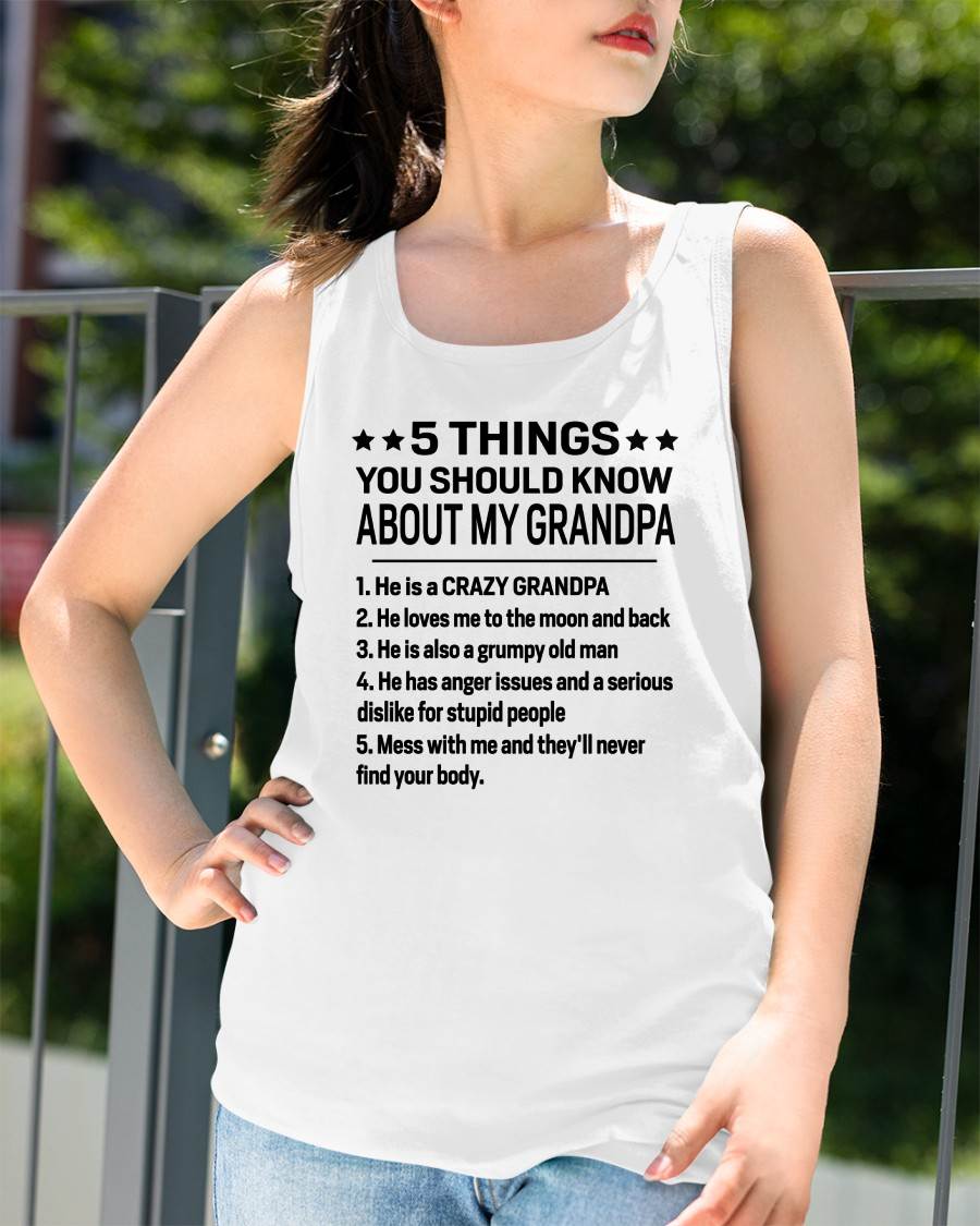 FIVE THINGS YOU SHOULD KNOW ABOUT MY GRANDPA - GIFT FROM GRANDPA - ntnt00 (SKU2603-134-00)