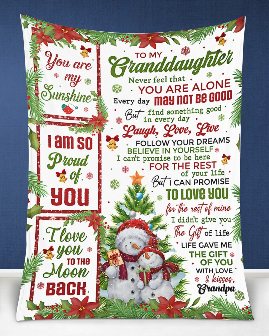 BLANKET FOR GRANDDAUGHTER – COMFORT & WARMTH CHRISTMAS GIFT FROM GRANDPA Sherpa Fleece Quilt Blanket ntnt00 (SKUB10-184)