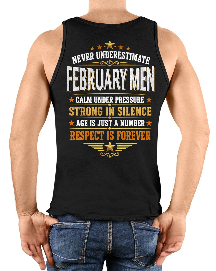 February Men Wolf Shirt – Calm Under Pressure, Respect Is Forever T-Shirt - From Boy - NTNT02 - (SKU2608-610-02)