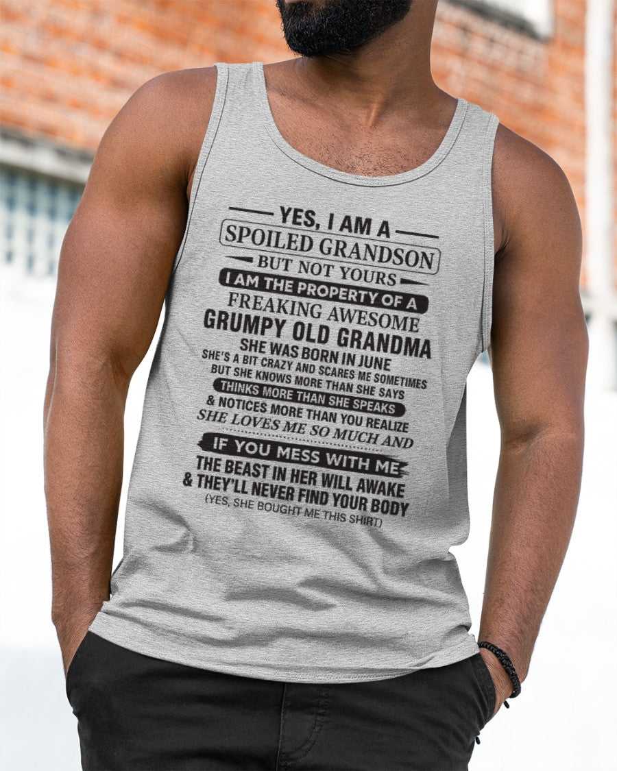 Yes I’m A Stubborn Grandson T-Shirt – Birthday Gift From June Grandma / Woman - ntnt06 (SKU10-171-06)