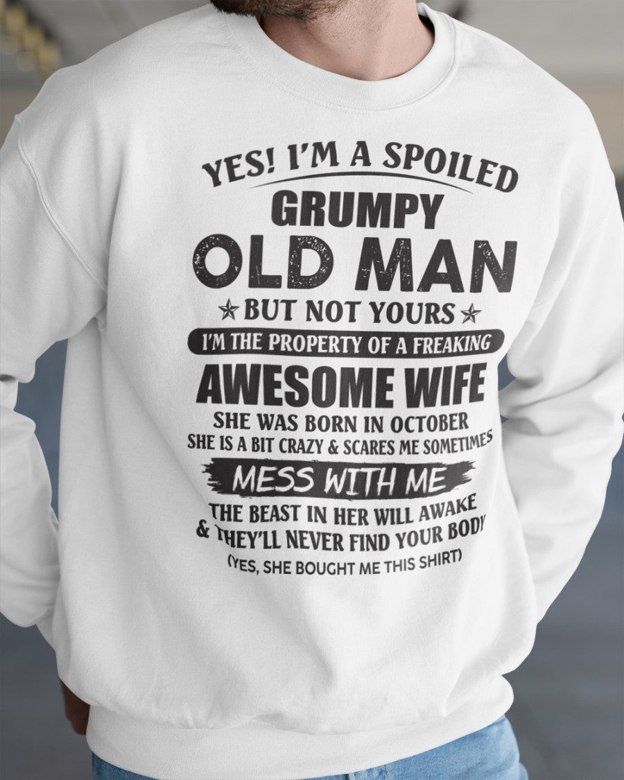Awesome wife October - Perfect gift for your husband - ntnt10 (SKU96-68-10)