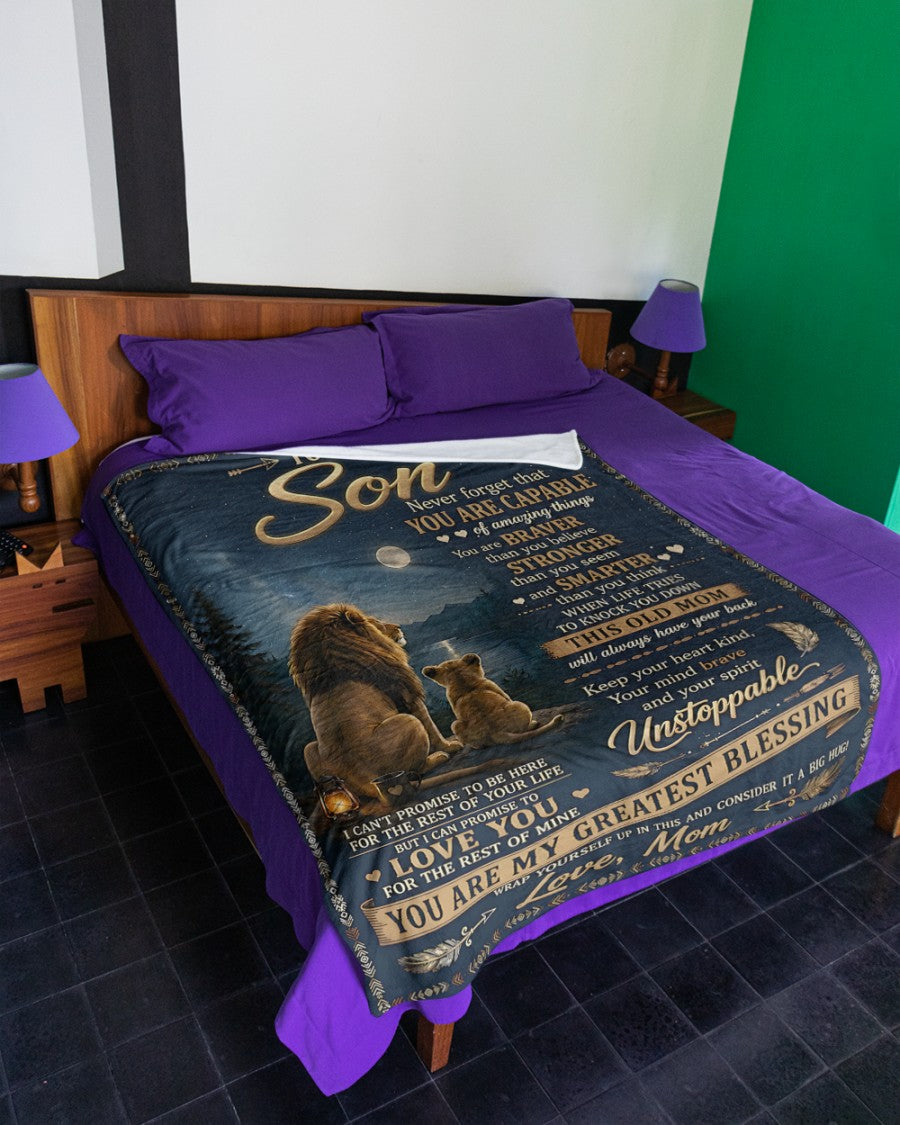 Special Gift For Your Son From Mom - Blanket - (SKU2607-21)