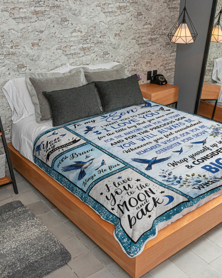 Special Gift For Your Son From Mom - Blanket - (SKU2608-266)