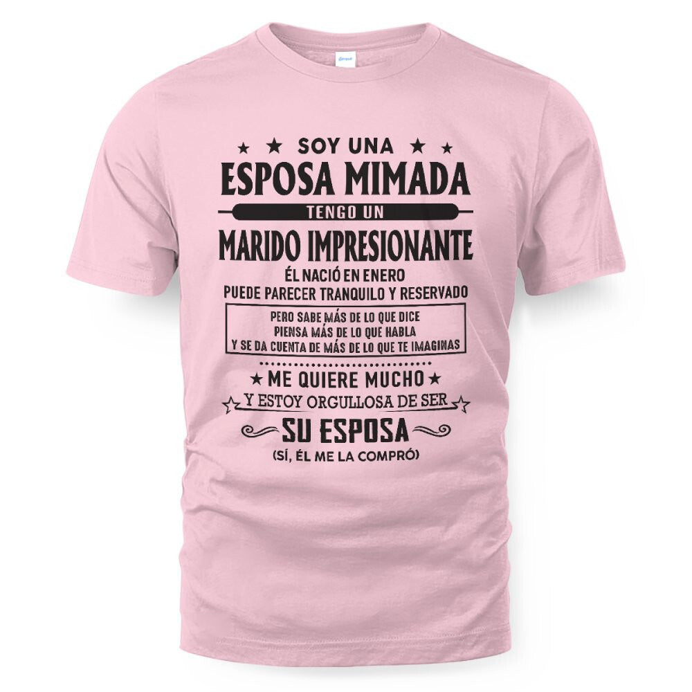 Enero – Esposo increíble nacido en enero – Regalo especial para tu esposa – ntnt01 (SKU03-11-01)