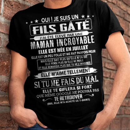JUILLET - FILS GÂTÉ – CADEAU DE MAMAN - ntnt07 (SKU26T-0172-07)