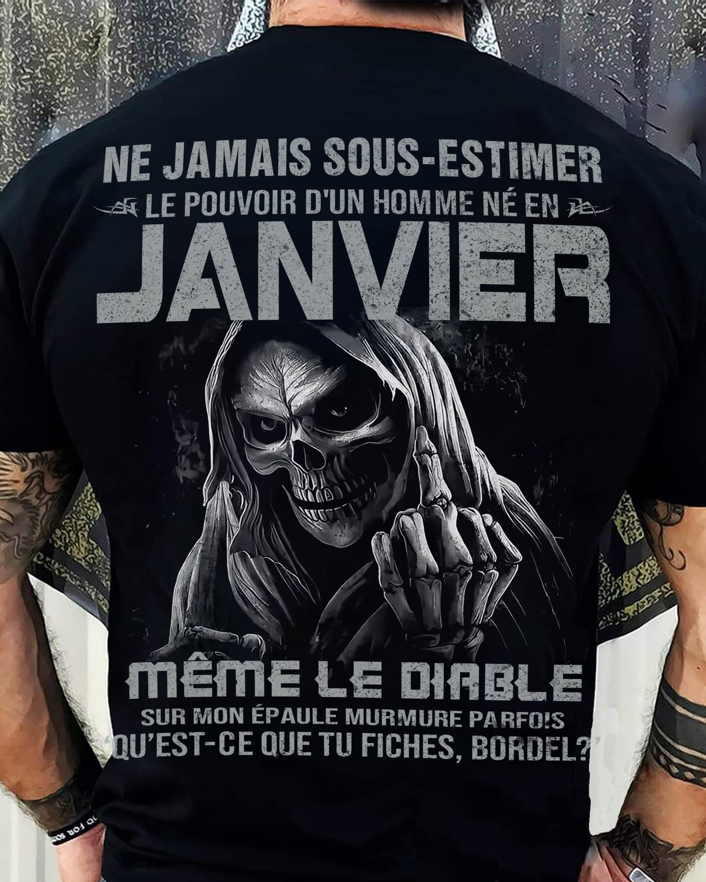 LE POUVOIR D’UN HOMME NÉ EN – T-SHIRT POUR HOMME – ntnt01 (SKU08-61-01)