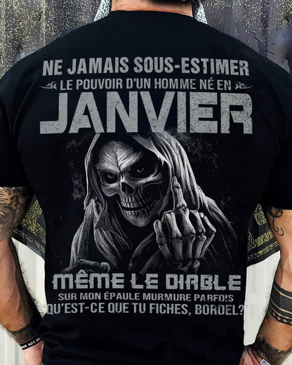 LE POUVOIR D’UN HOMME NÉ EN – T-SHIRT POUR HOMME – ntnt01 (SKU08-61-01)