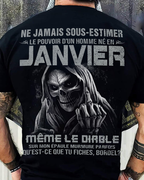LE POUVOIR D’UN HOMME NÉ EN – T-SHIRT POUR HOMME – ntnt01 (SKU08-61-01)