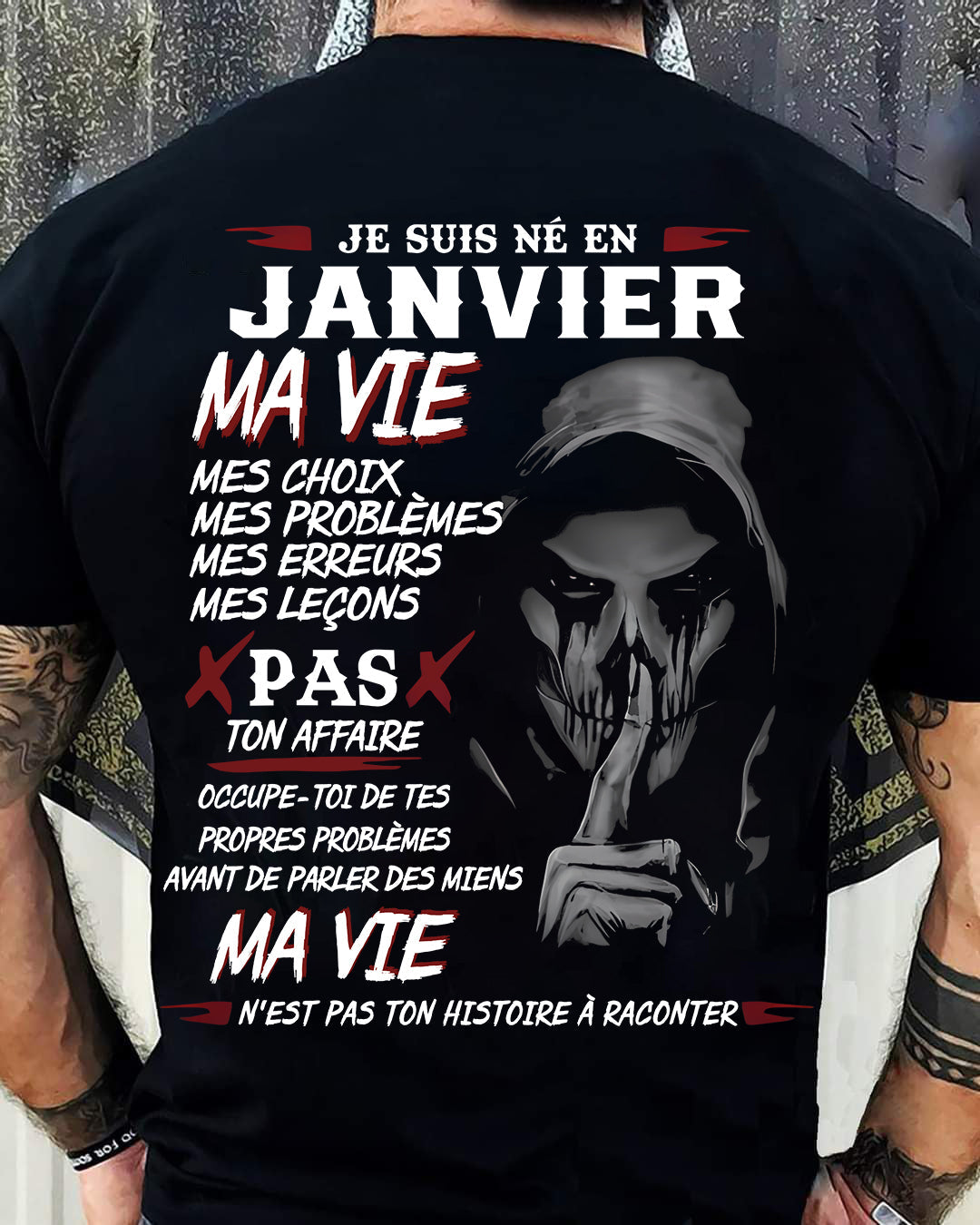 MA VIE – T-shirt pour homme – ntnt01 (SKU12-269-01)