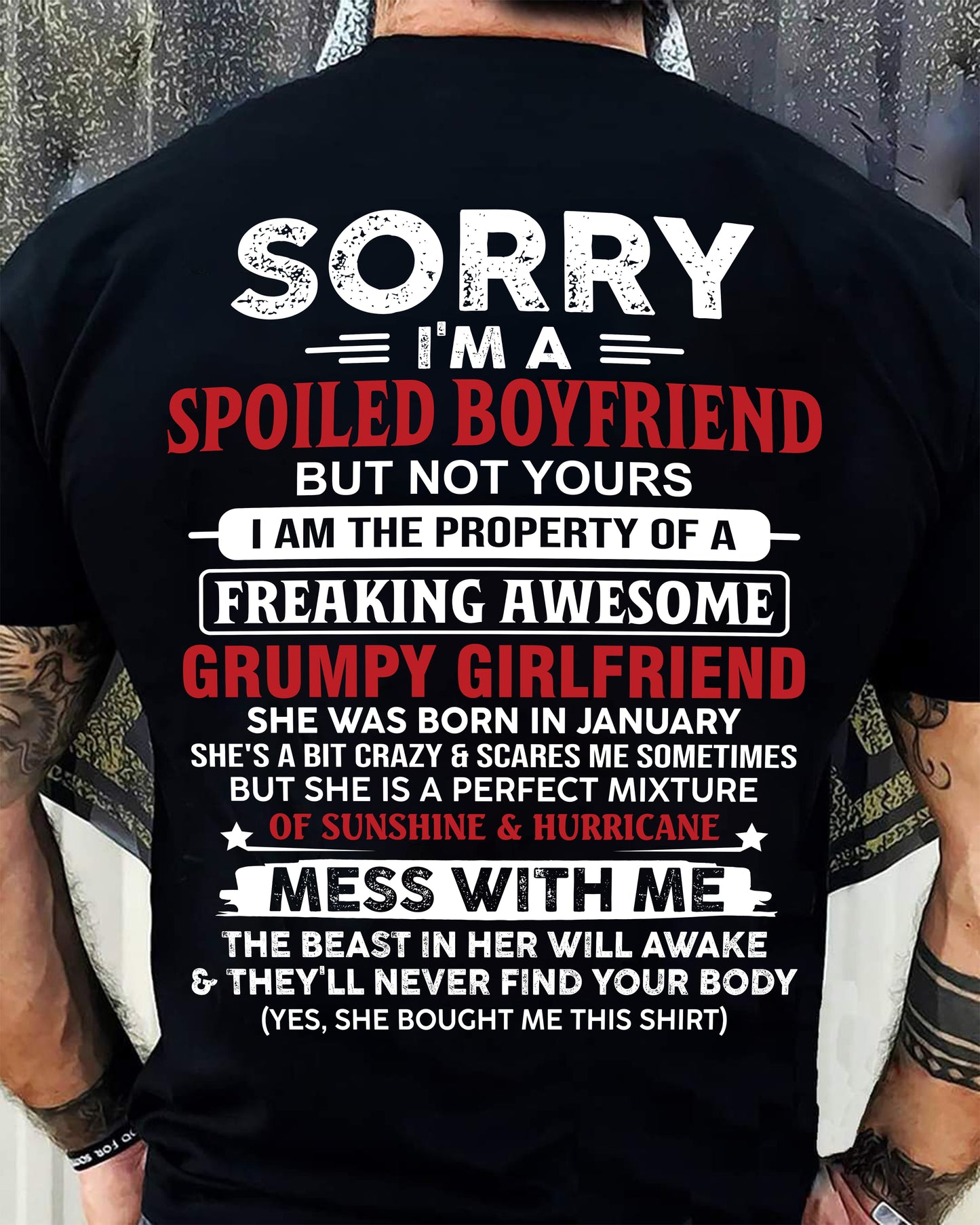 January - Spoiled Boyfriend - Perfect Gift From Girlfriend - ntnt01 (SKU11-18-01)