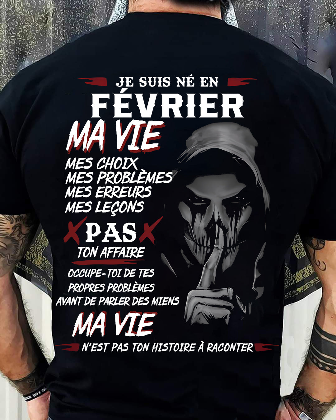 MA VIE – T-shirt pour homme – ntnt02 (SKU12-269-02)