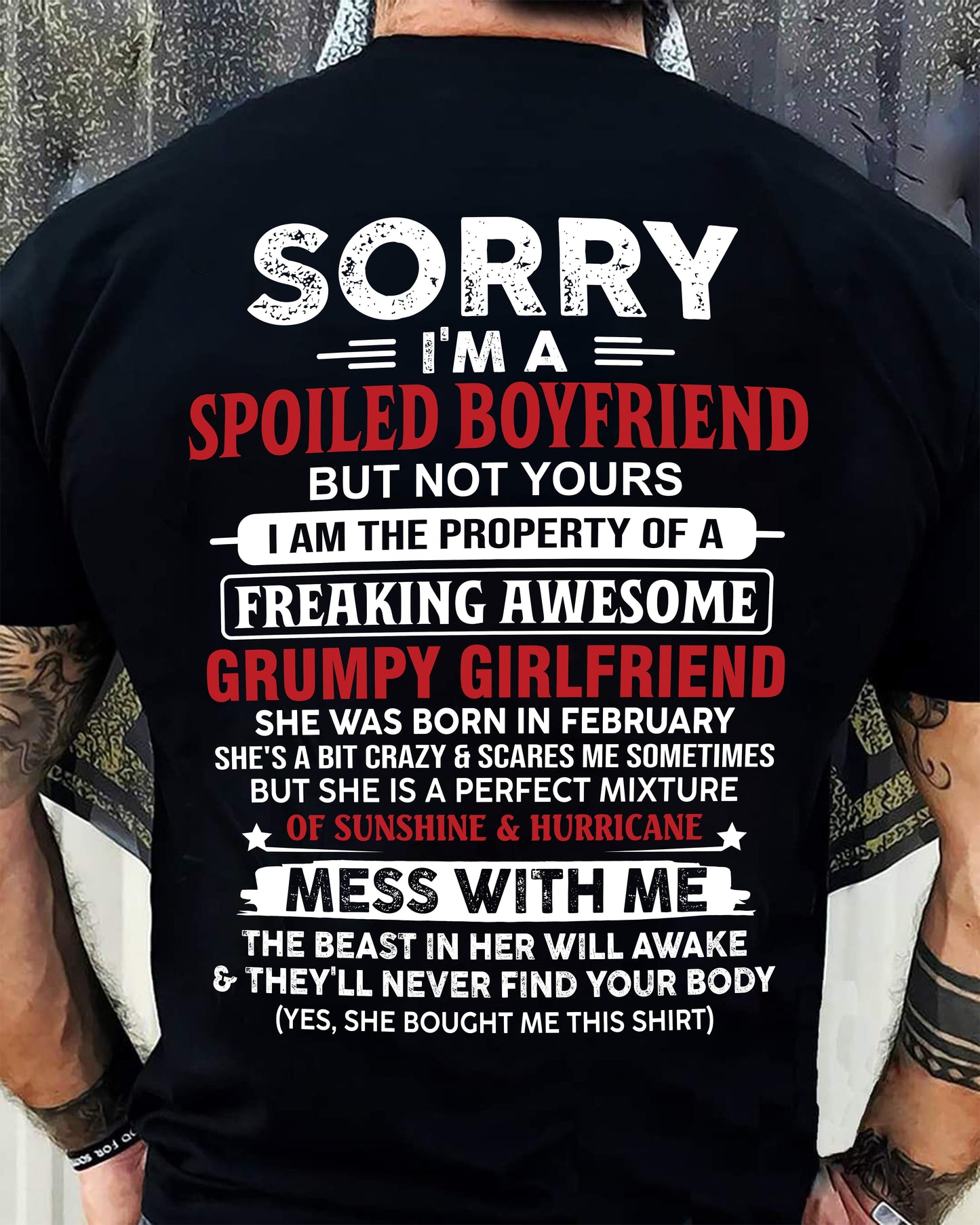 February - Spoiled Boyfriend - Perfect Gift From Girlfriend - ntnt02 (SKU11-18-02)