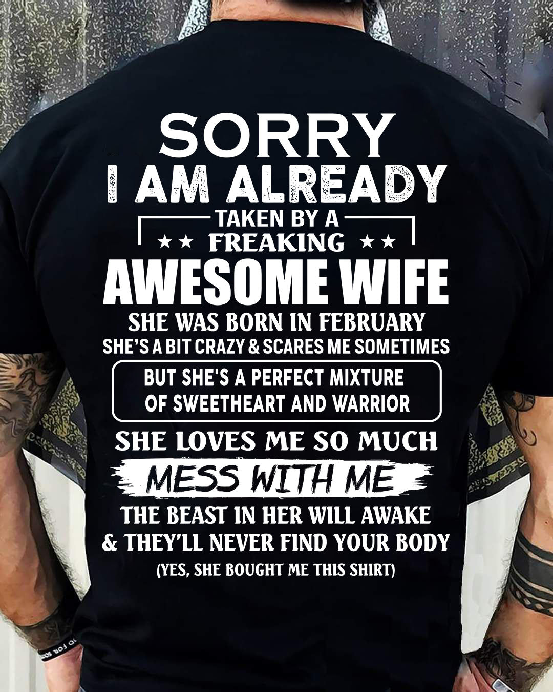 wife February - Perfect gift for your husband - ntnt02 (SKU68-86-02)