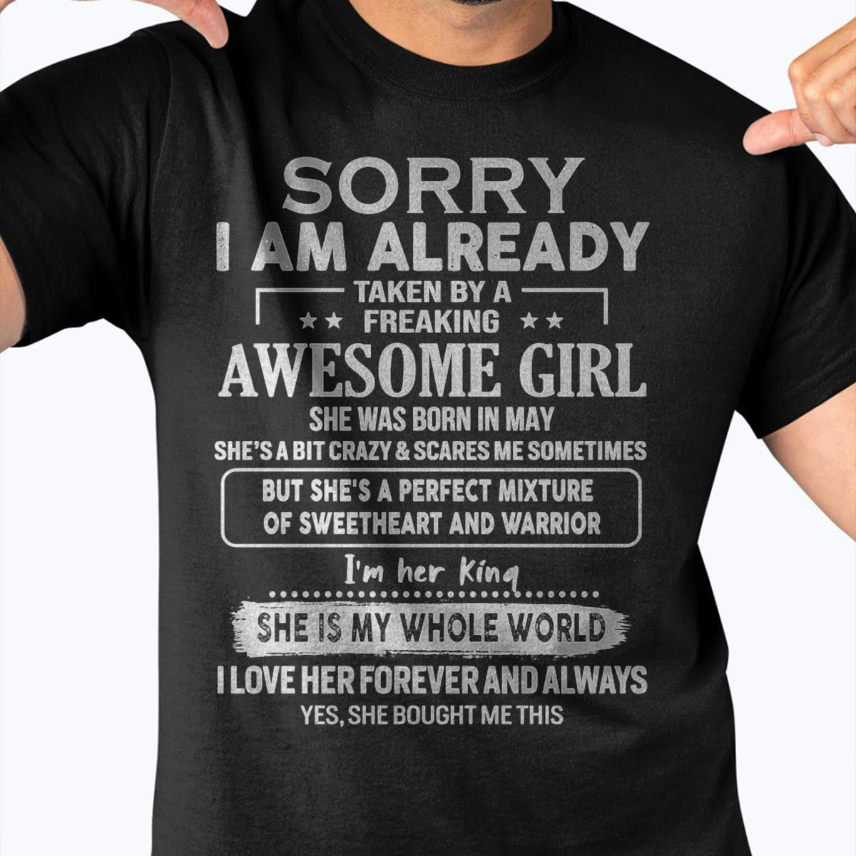 May - Awesome Girl - Perfect Gift For Your Boyfriend, Husband From Wife - ntnt05 (SKU04-86MT-05)