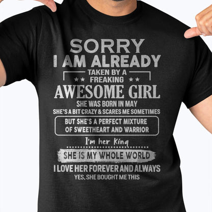 May - Awesome Girl - Perfect Gift For Your Boyfriend, Husband From Wife - ntnt05 (SKU04-86MT-05)