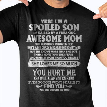 November - Awesome Mom - Perfect Gift For Son From Mom - ntnt11 (SKU05-47-11)