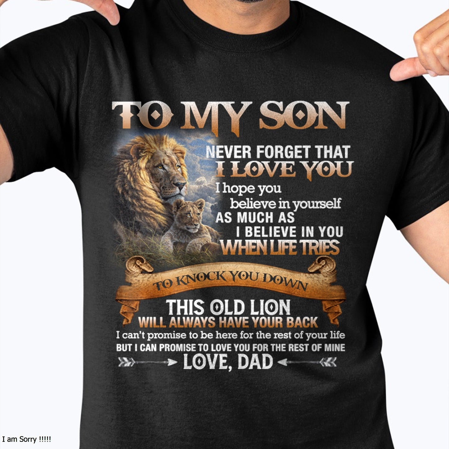 To My Son T-Shirt – Gift From Dad / Man - ntnt00 (SKU12-76)