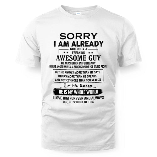 February - Awesome Boyfriend Born In February- Special gift for your Girlfriend - From Husband ntnt02 (SKUT08-11-02)