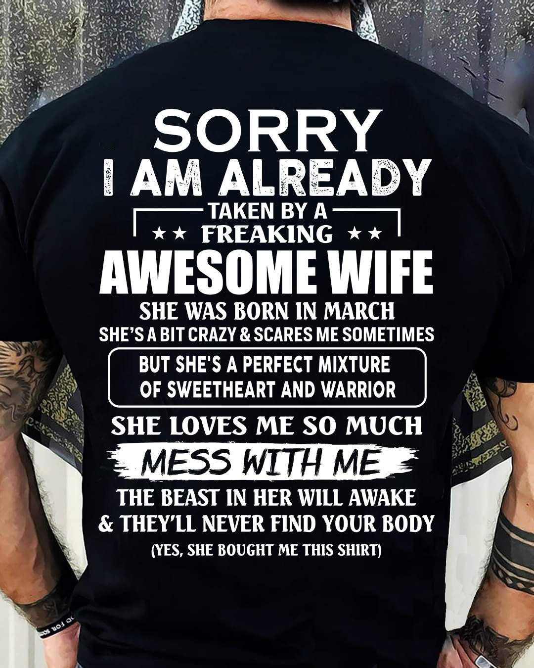 wife March - Perfect gift for your husband - ntnt03 (SKU68-86-03)
