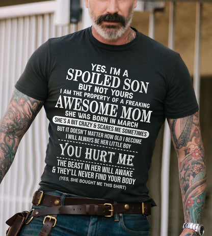 March - Awesome Mom Born In March - Special gift for Son From Mom - ntnt03 (SKU10-45-03)