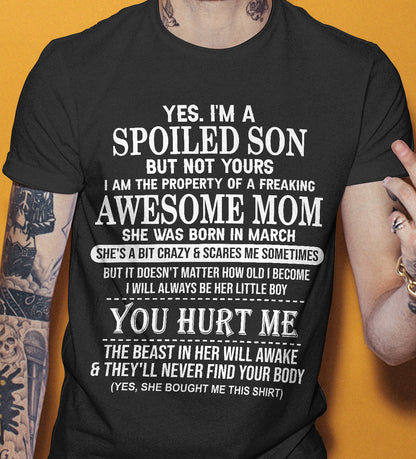 March - Awesome Mom Born In March - Special gift for Son From Mom - ntnt03 (SKU10-45-03)
