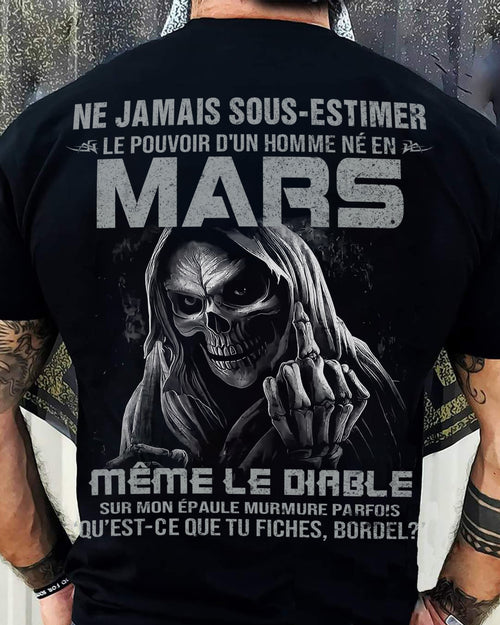 LE POUVOIR D’UN HOMME NÉ EN – T-SHIRT POUR HOMME – ntnt03 (SKU08-61-03)