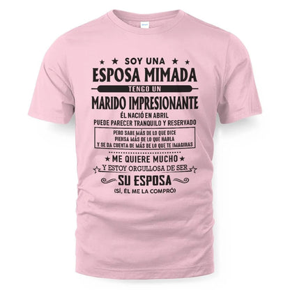 Abril – Esposo increíble nacido en abril – Regalo especial para tu esposa – ntnt04 (SKU03-11-04)
