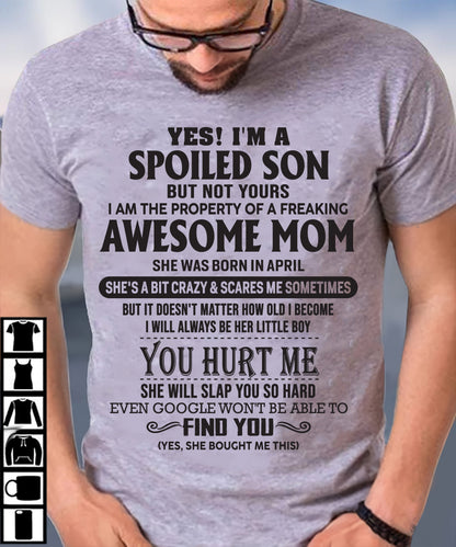 April - Awesome Mom - Perfect gift for son From Mom - ntnt04 (SKU-MS01-04)