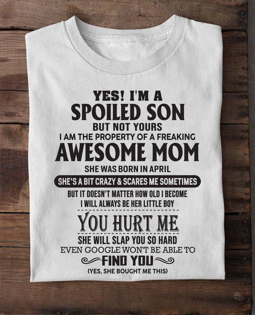 April - Awesome Mom - Perfect gift for son From Mom - ntnt04 (SKU-MS01-04)