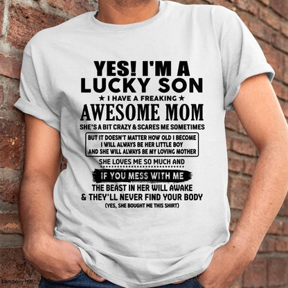 I am Lucky Son - Gift For Son From Mom - ntnt00 - (SKU-T1206LMS-00)