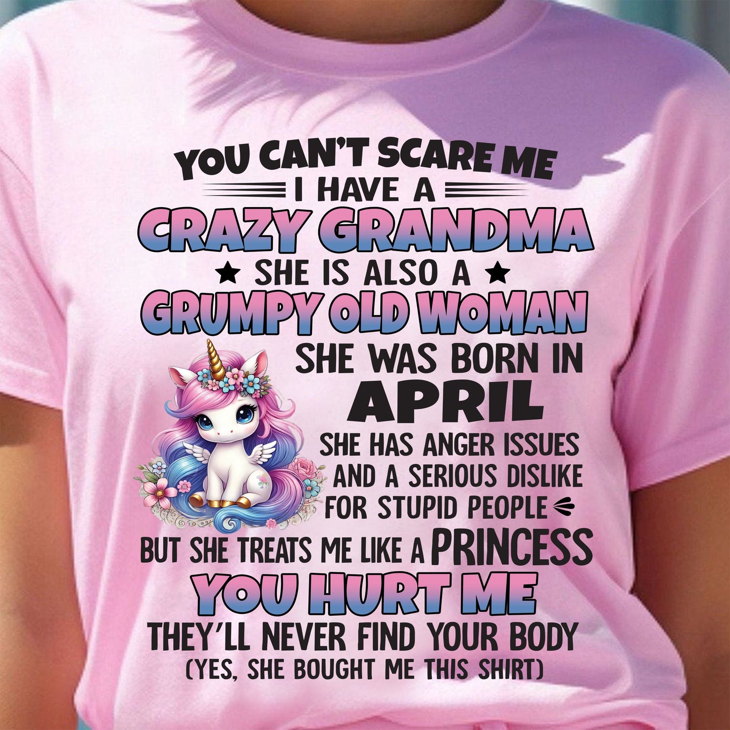 APRIL - YOU CAN'T SCARE ME - GIFT FROM GRANDMA - ntnt04 (SKU09-106-04)