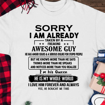 Awesome Guy - Perfect gift for your girlfriend or wife from husband - ntnt00 (SKUT08-11-00)