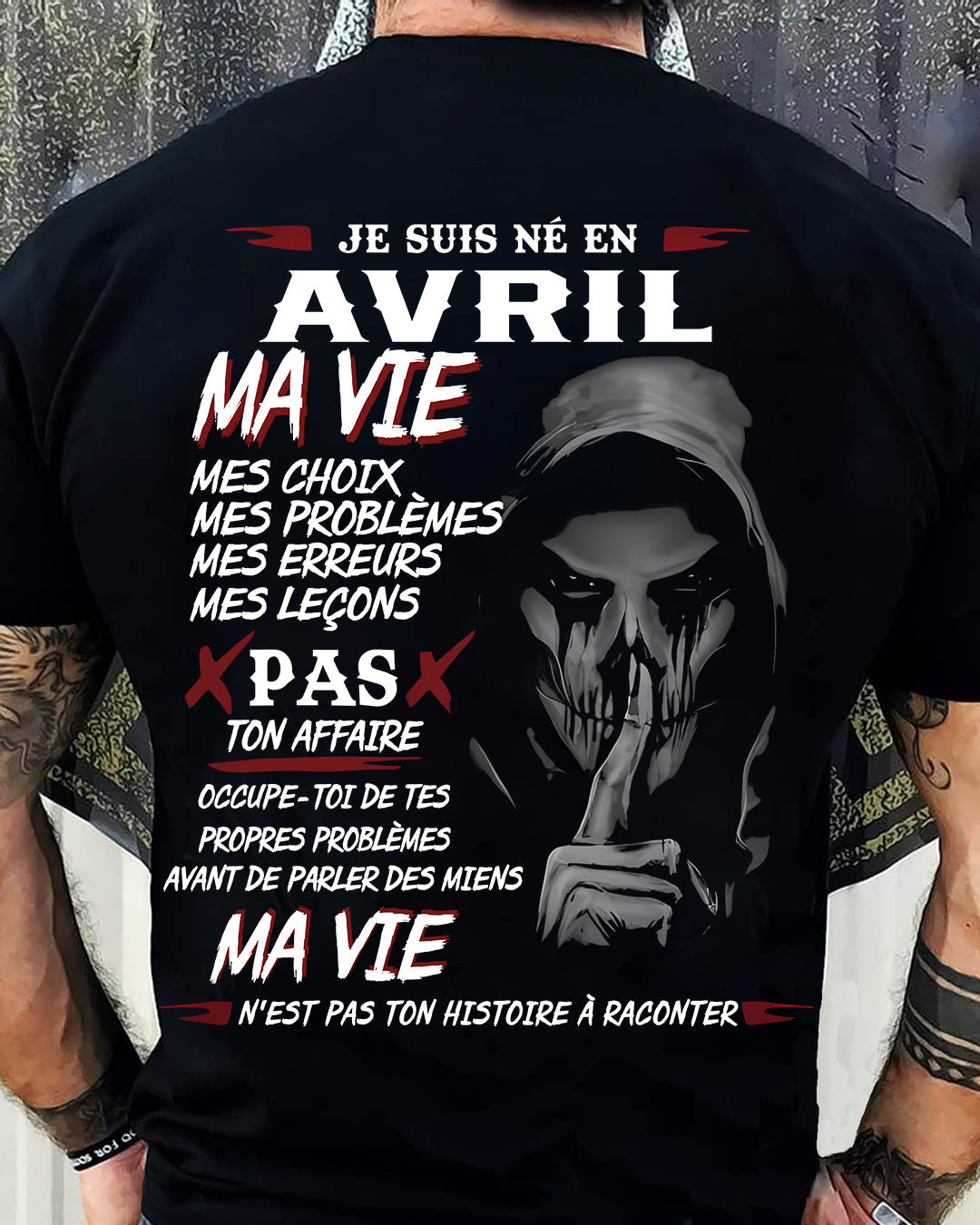 MA VIE – T-shirt pour homme – ntnt04 (SKU12-269-04)