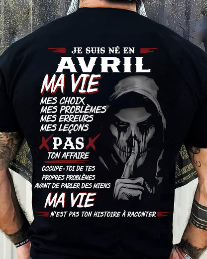 MA VIE – T-shirt pour homme – ntnt04 (SKU12-269-04)