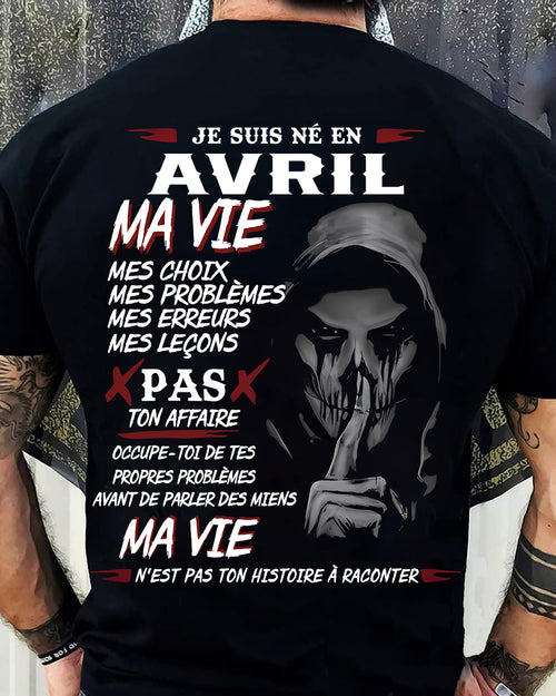 MA VIE – T-shirt pour homme – ntnt04 (SKU12-269-04)