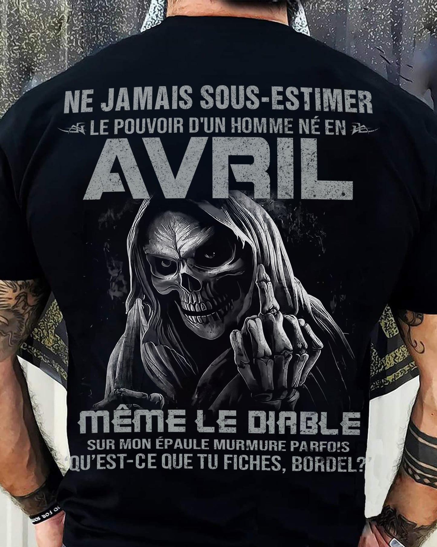 LE POUVOIR D’UN HOMME NÉ EN – T-SHIRT POUR HOMME – ntnt04 (SKU08-61-04)