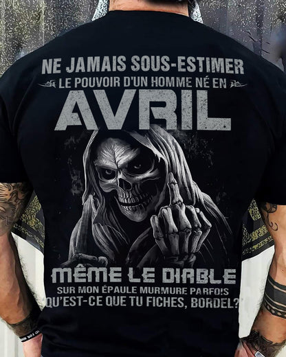 LE POUVOIR D’UN HOMME NÉ EN – T-SHIRT POUR HOMME – ntnt04 (SKU08-61-04)