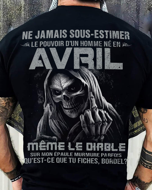 LE POUVOIR D’UN HOMME NÉ EN – T-SHIRT POUR HOMME – ntnt04 (SKU08-61-04)