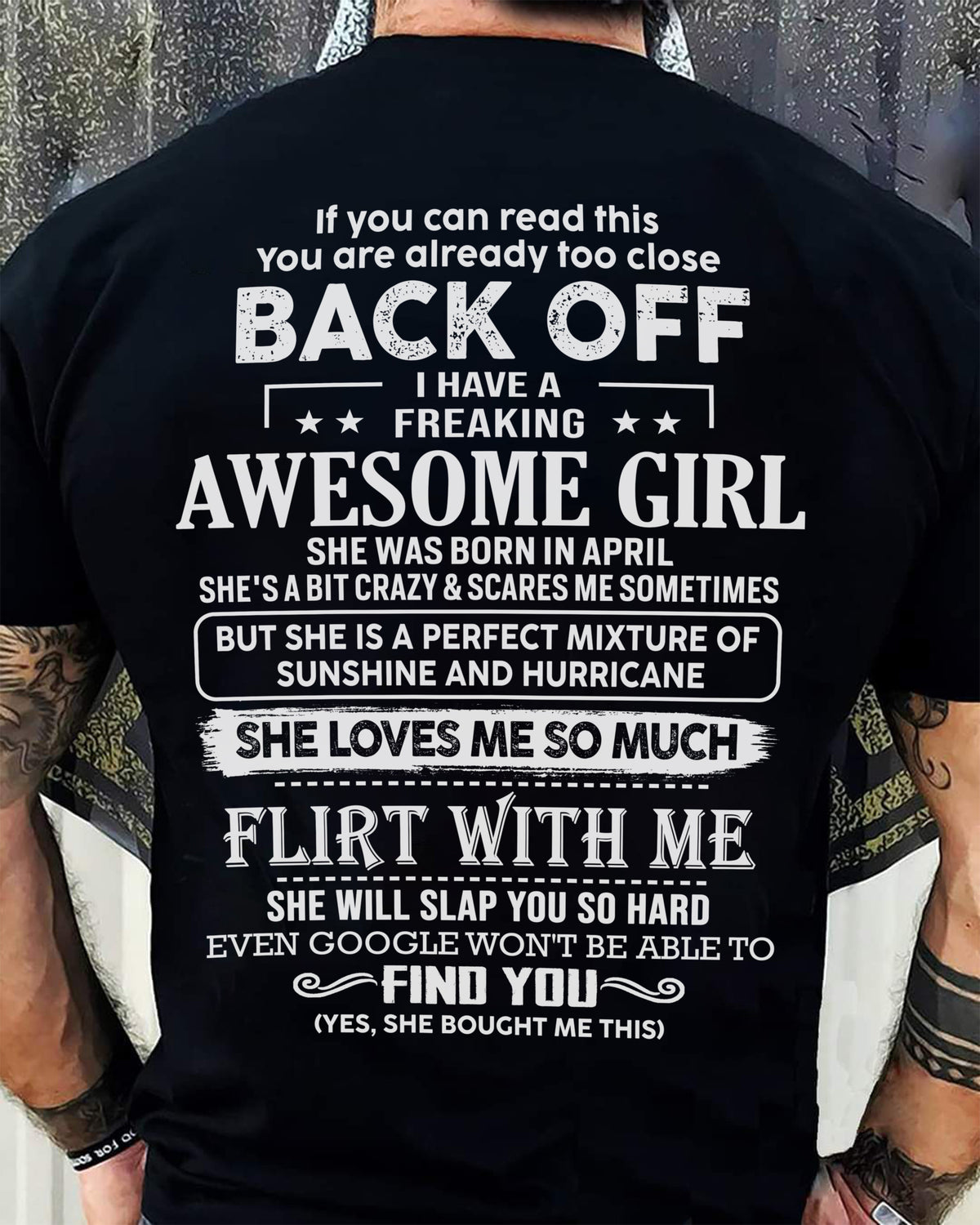 April – Awesome Girlfriend Born In April – Special gift for your Boyfriend – From Wife ntnt04 (SKU06-17-04)