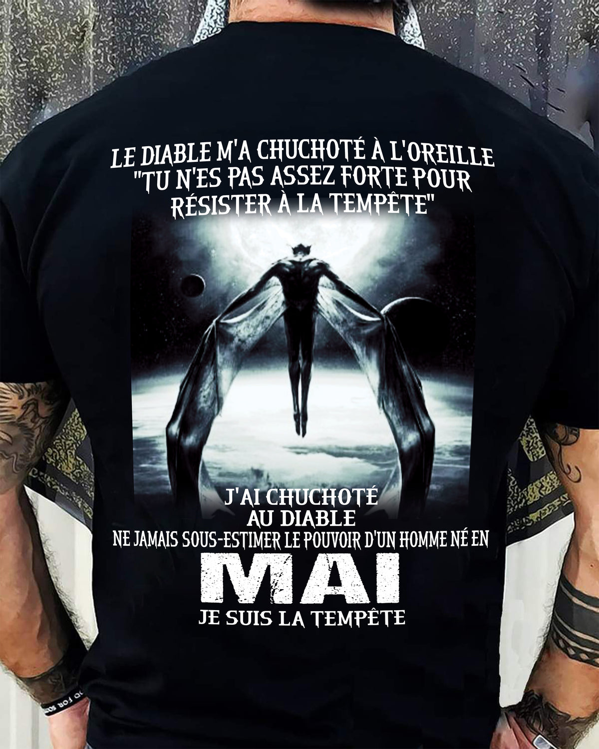 Je Suis la Tempête – Ne Jamais Sous-Estimer le Pouvoir d’un Homme Né en Mai – T-Shirt Homme - ntnt05 (SKU26T-01160-05)