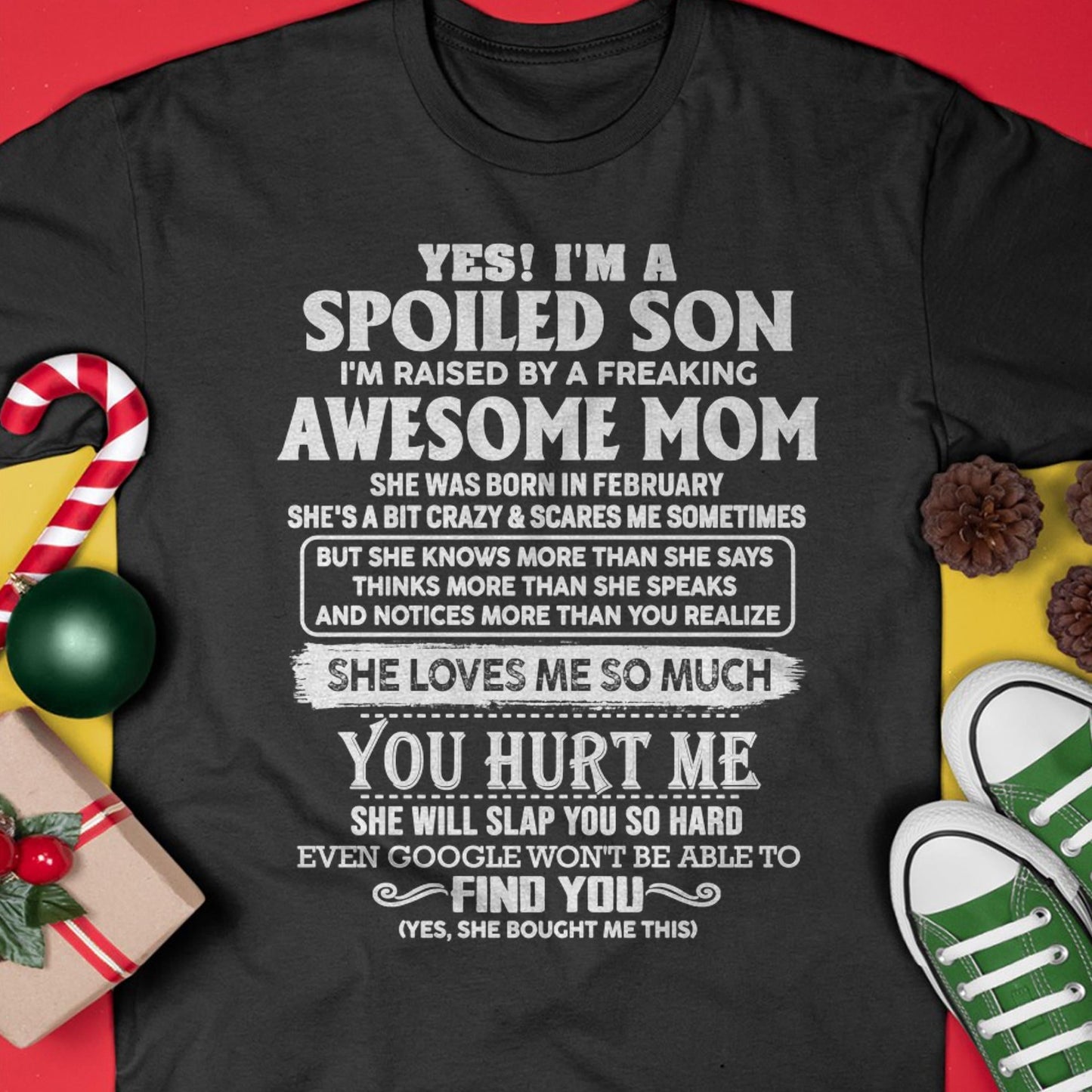 February - Awesome Mom - Perfect Gift For Your Spoiled Son From Mom - ntnt02 (SKU05-47-02)