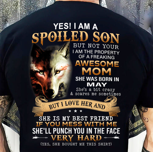 May - Lucky Son of Awesome Mom - Perfect Gift for Son From Mom - ntnt05 (SKU10-128-05)